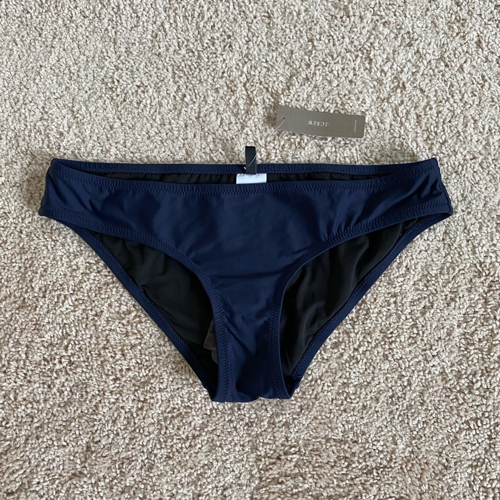 NWT JCrew Surf hipster bikini bottom, Size M in Navy Blue